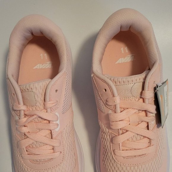 AVIA WOMEN'S SIZE 9 SHOES PINK or PEACH & WHITE MESH SNEAKERS LACE UP NWT - Picture 6 of 16